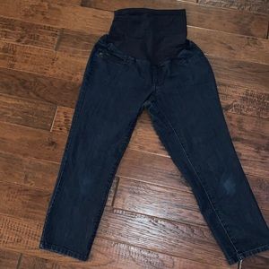 Maternity Capris, Size Medium, Dark Jean